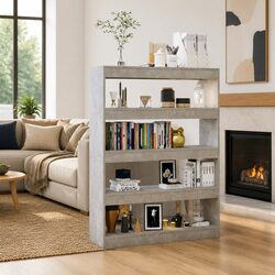 Contemporary Grey Shelving Unit for Storage and Division