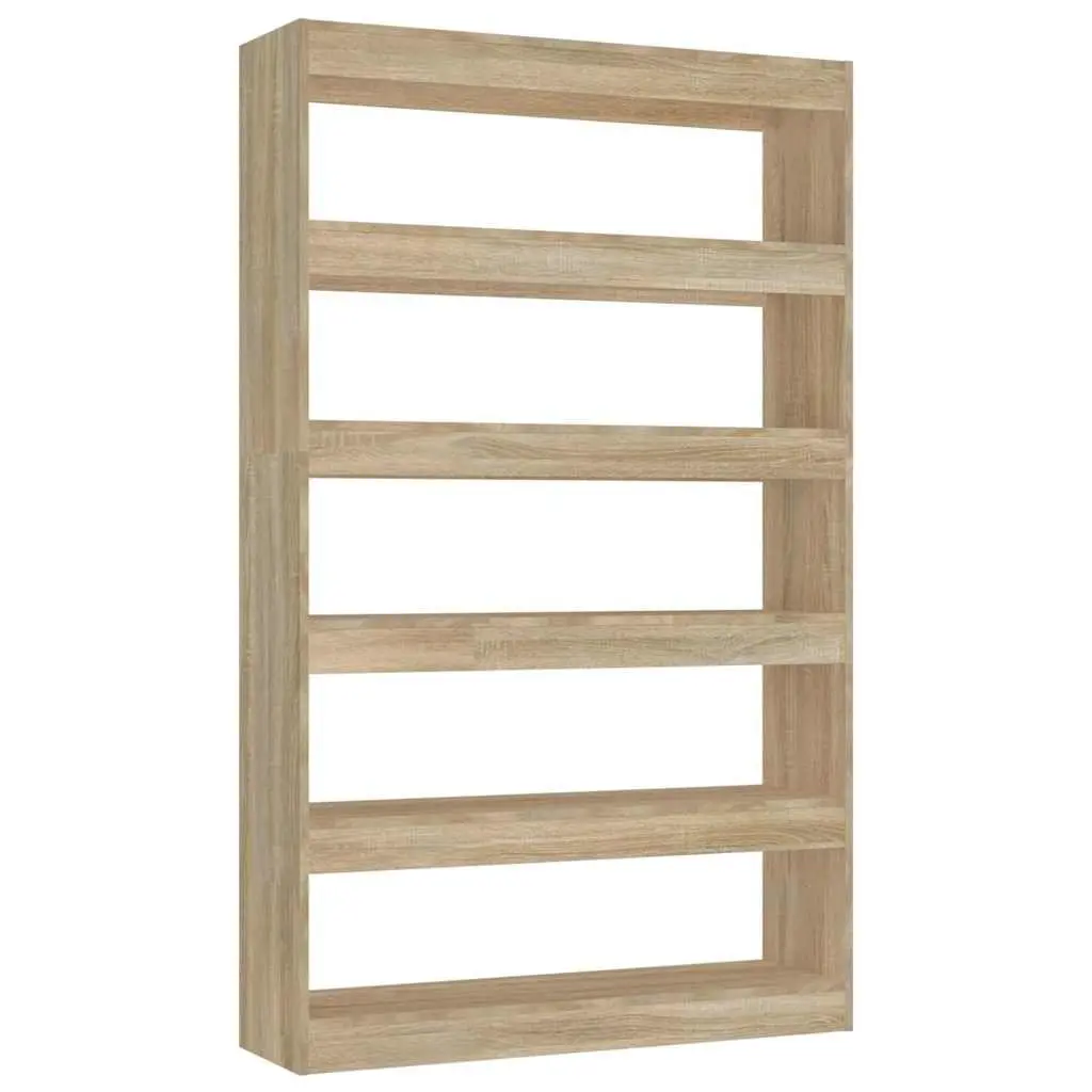 Book Cabinet Room Divider Shelving Unit Storage Organiser Brown Wooden 100W x 30D x 166H cm