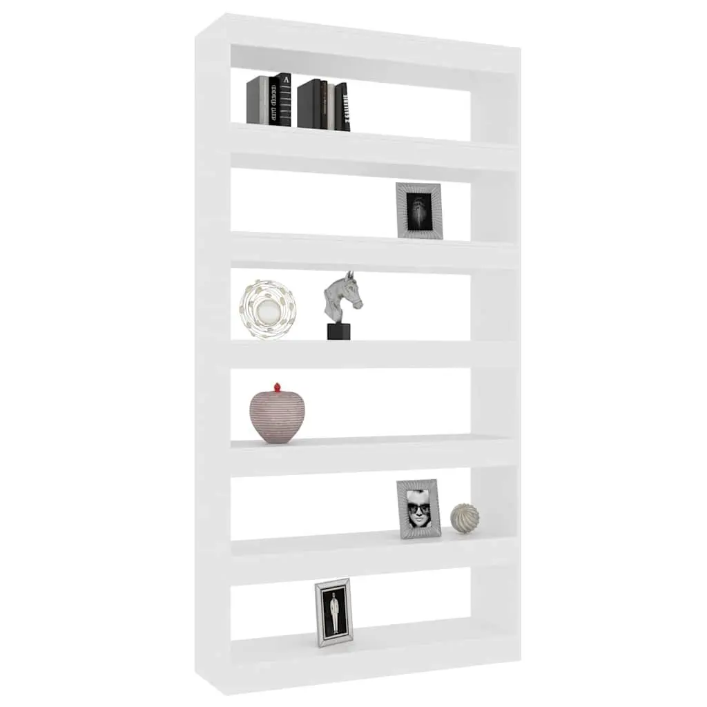 Book Cabinet Sturdy White 100x30x198 cm Room Divider Storage Organiser