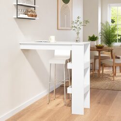 Engineered Wood Wall Bar Table with Storage
