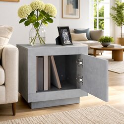 Storage Coffee Table Grey 51x50x45 cm Engineered Wood