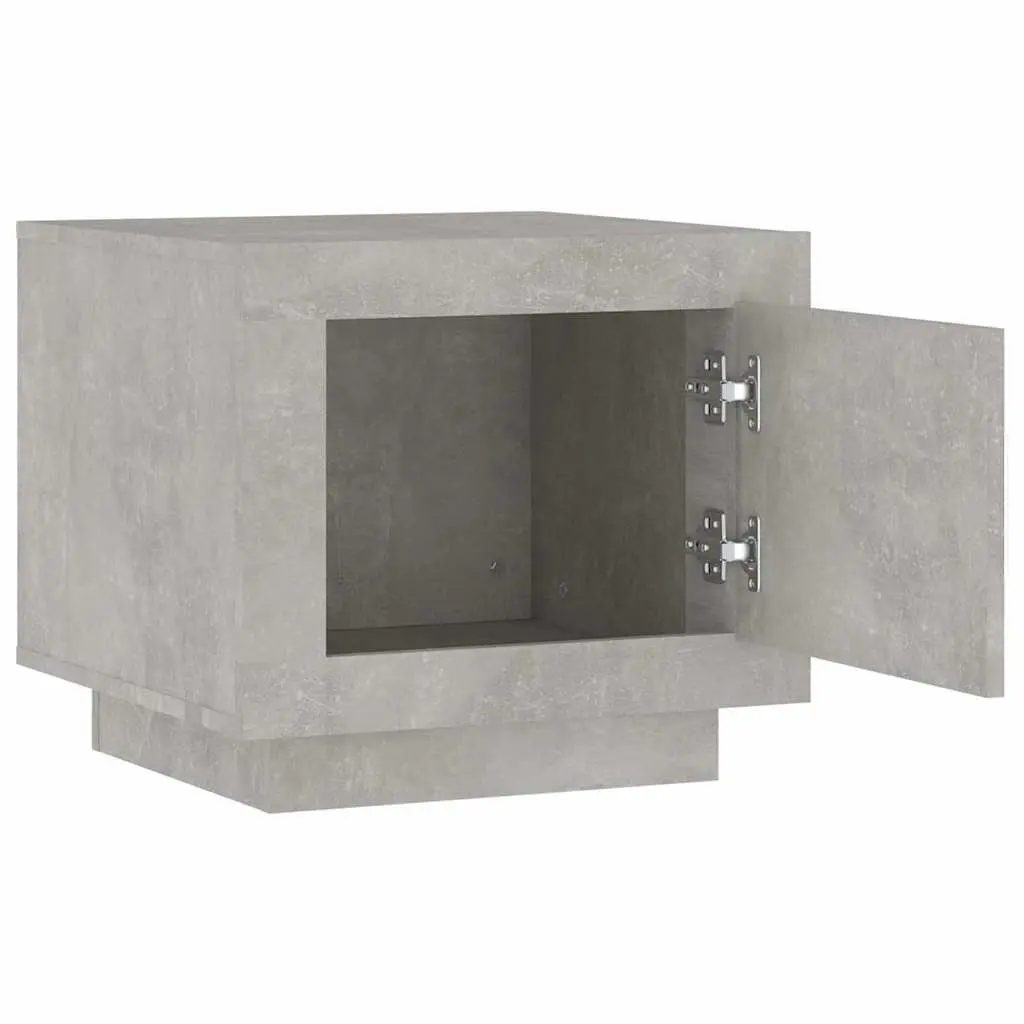 Grey Coffee Table with Storage Door 51x50x45 cm Engineered Wood Living Room Accent Furniture