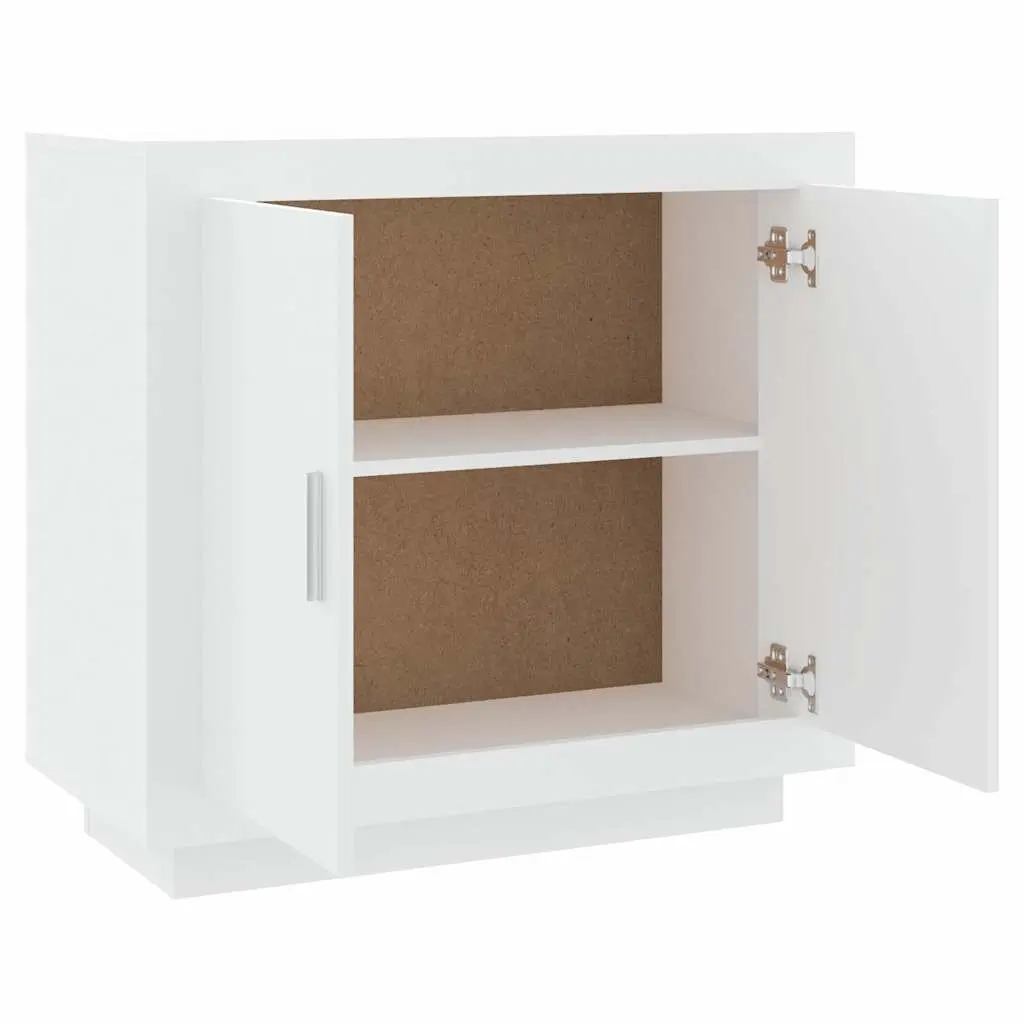 Sideboard Storage Cupboard White 80x40x75 cm 2 Door Compartments