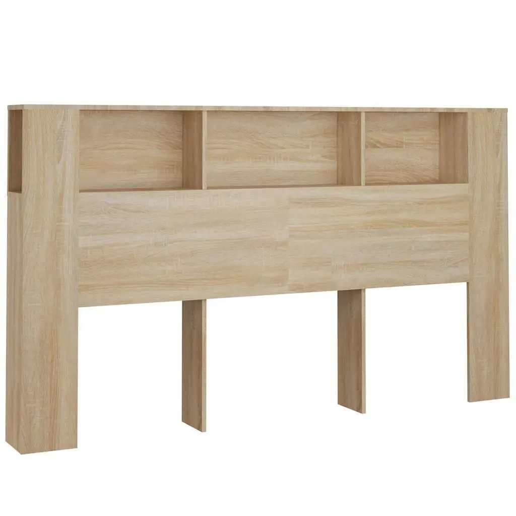 Headboard Cabinet Wall-Mounted Storage Compartment 180 cm Brown