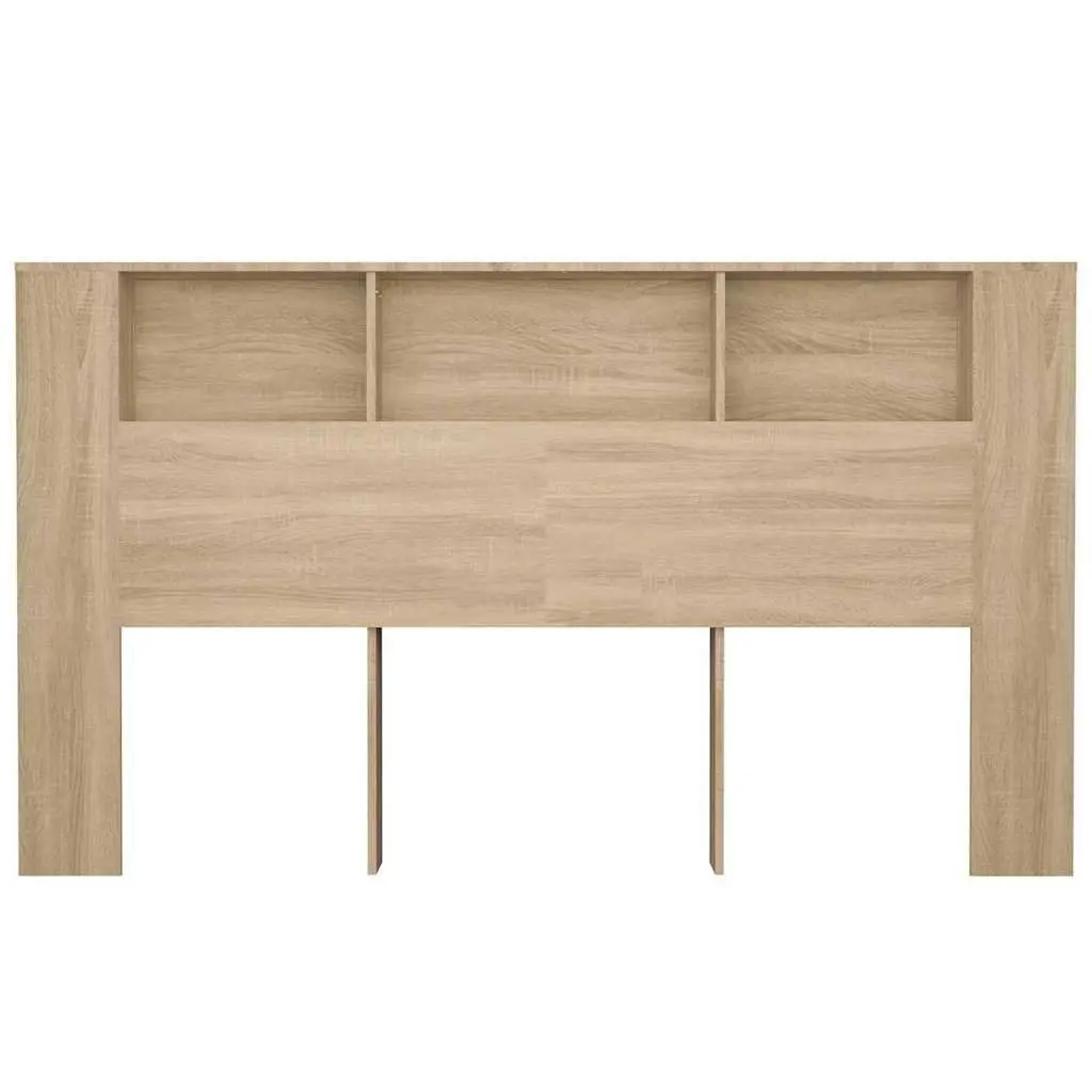 Headboard Cabinet Wall-Mounted Storage Compartment 180 cm Brown