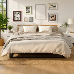 Functional Bedside Cabinets with Two Storage Drawers