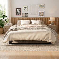 Functional Grey Nightstands Made of Engineered Wood