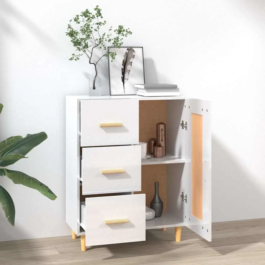 Sideboard Storage Cabinet Moisture Resistant 69.5 x 34 x 90 cm White