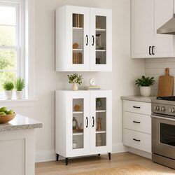 Engineered Wood White Wall-Mounted Cabinet