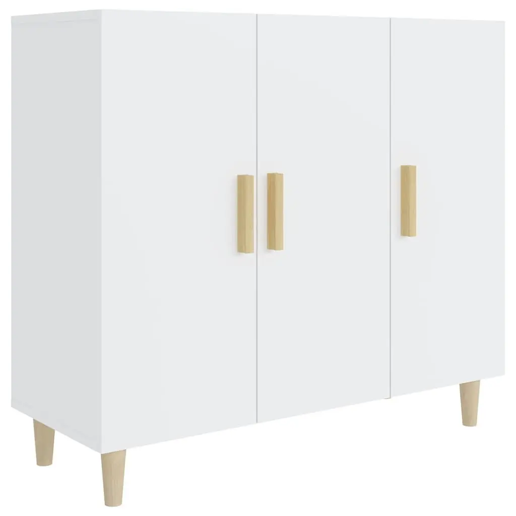 Sideboard Storage Cabinet 3 Door White 90x34x80 cm