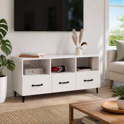 Engineered Wood Modern TV Cabinet with Storage Features