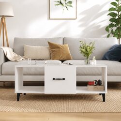 Minimalist White Coffee Table 102x50x40 cm
