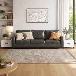 2-Piece High Gloss White Coffee Tables with Metal Legs