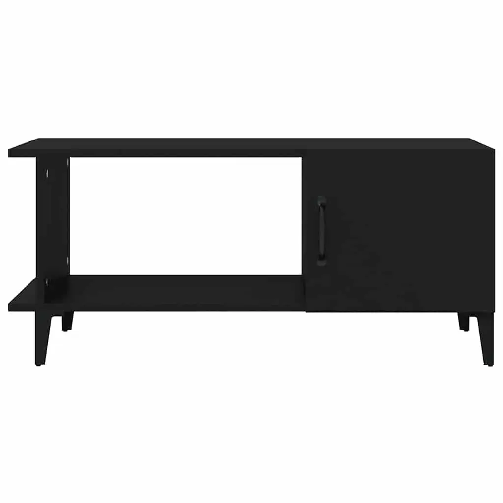 Coffee Table Storage Compartment Shelf 90x50x40 cm Black