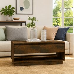 Modern Coffee Table with Storage Drawers, 102.5 x 55 x 44 cm