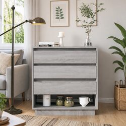 Grey Sonoma Storage Cabinet with 3 Drawers and 1 Compartment