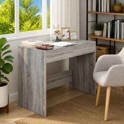 Grey Sonoma Office Desk - Computer Workstation with Storage