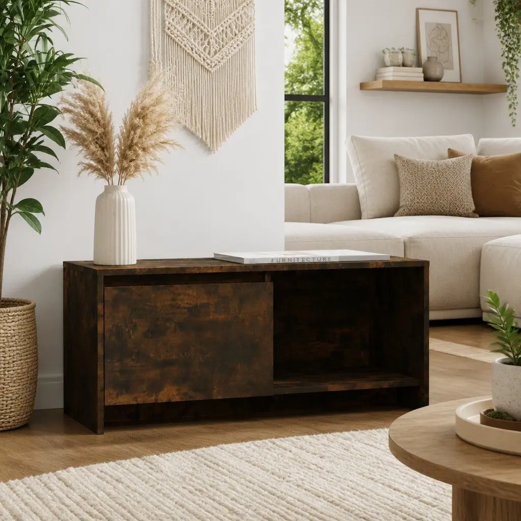 TV Cabinet Lowboard Durable Brown 90 x 35 x 40 cm