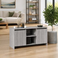 Grey Engineered Wood TV Cabinet with Ample Storage