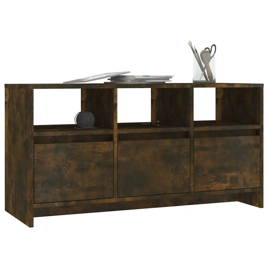 TV Cabinet Durable Brown 3 Drawers 3 Compartments