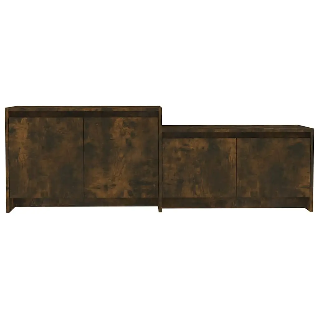 TV Cabinet Lowboard Storage Unit 146.5cm Smoked Oak