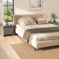 Grey Sonoma Bedside Cabinets with Storage Compartment