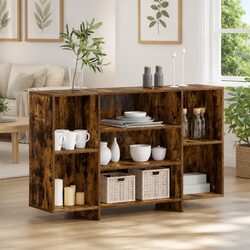 Modern Brown Sideboard with Internal Shelves 120x30x75 cm