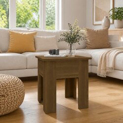 Engineered Wood Coffee Table in Brown Oak 40x40x42cm