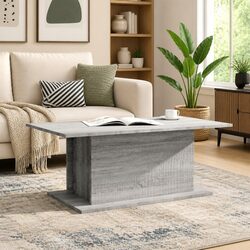 Durable Grey Coffee Table with Spacious Top