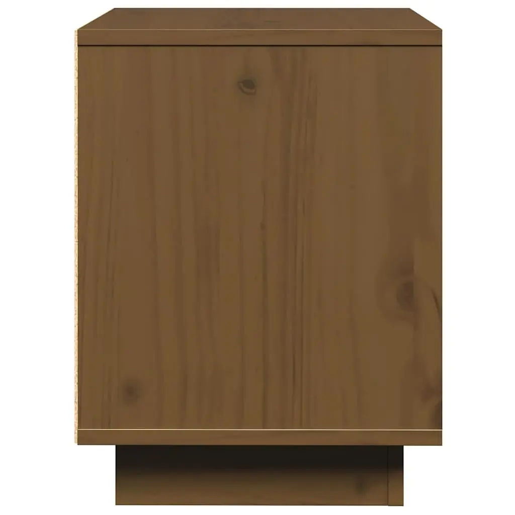 Bedside Cabinets Storage Tables Solid Pinewood Brown 40x30x40 cm 2 Piece