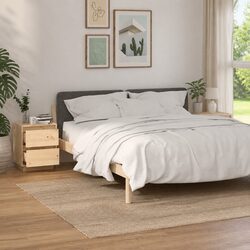Set of 2 Bedside Cabinets 40x35x50 cm in Brown