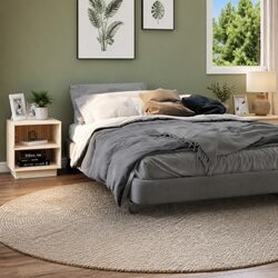 Functional Bedside Cabinets 2 pcs 40x34x40 cm