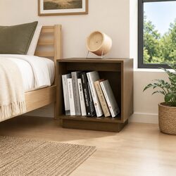 Brown Wooden Nightstand - 40x30x40cm Dimensions