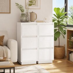 Solid Pinewood Sideboards - White Storage Cabinets
