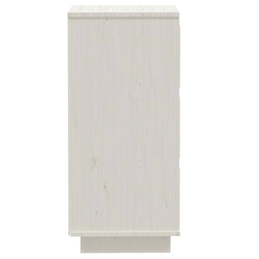 Sideboards Solid Pinewood White Storage Cabinet 2 Pieces