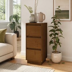 Sturdy Pinewood Sideboard Storage Cabinet