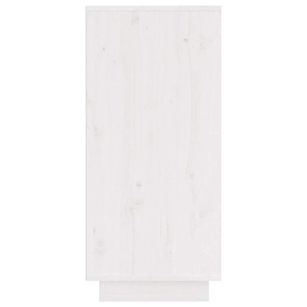 Sideboard Cabinet Set 2 pcs White Solid Wood Storage Buffet Cupboard Furniture
