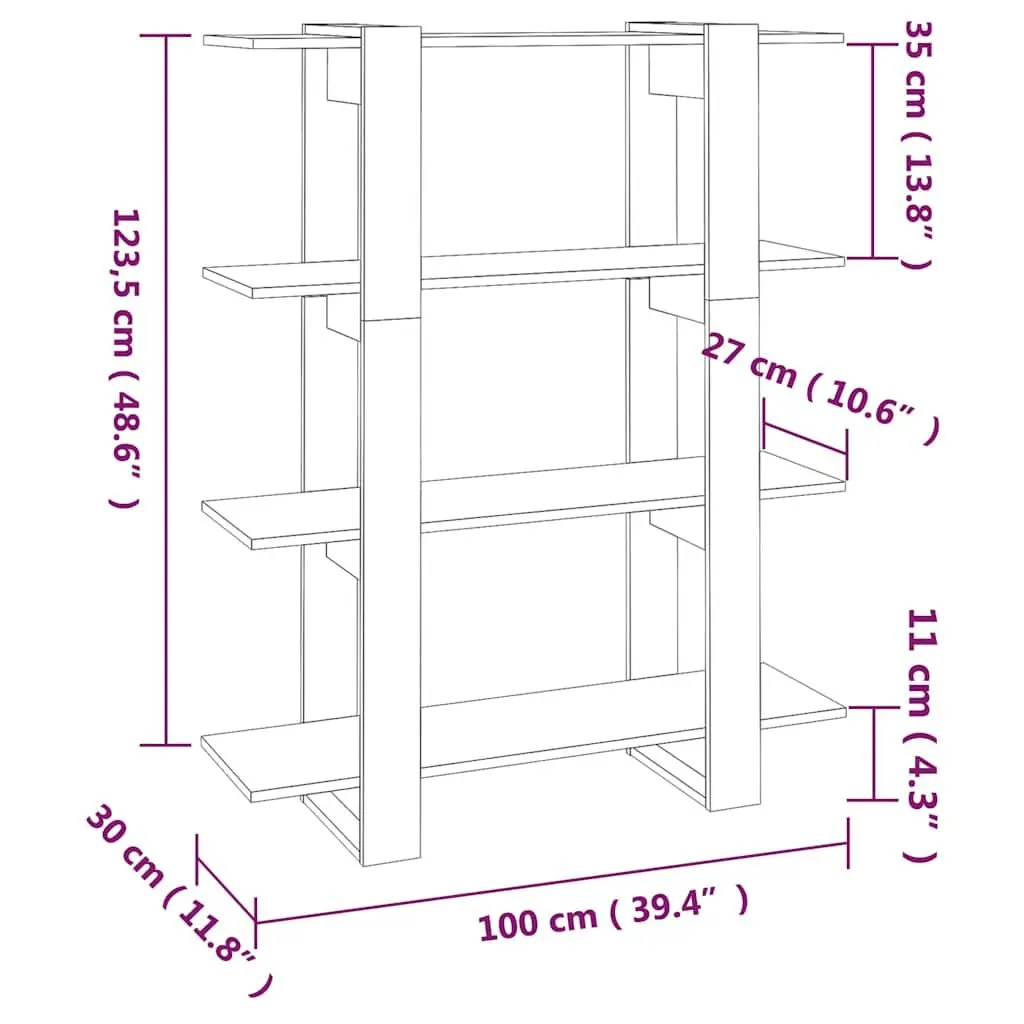 Book Cabinet Room Divider Grey Shelving Unit Storage Organiser Bookshelf Stand