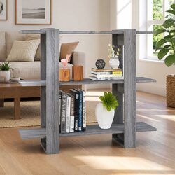 Sonoma Grey Bookshelf Storage Organiser 100x30x87cm