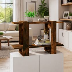Brown Book Cabinet with Room Divider Functionality