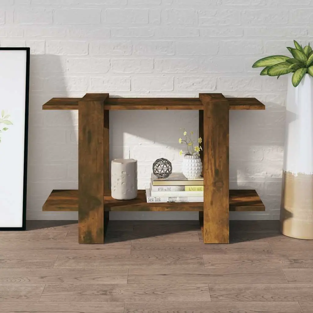 Bookcase Brown Storage Organiser Room Divider Standing Shelf 80x30x51cm