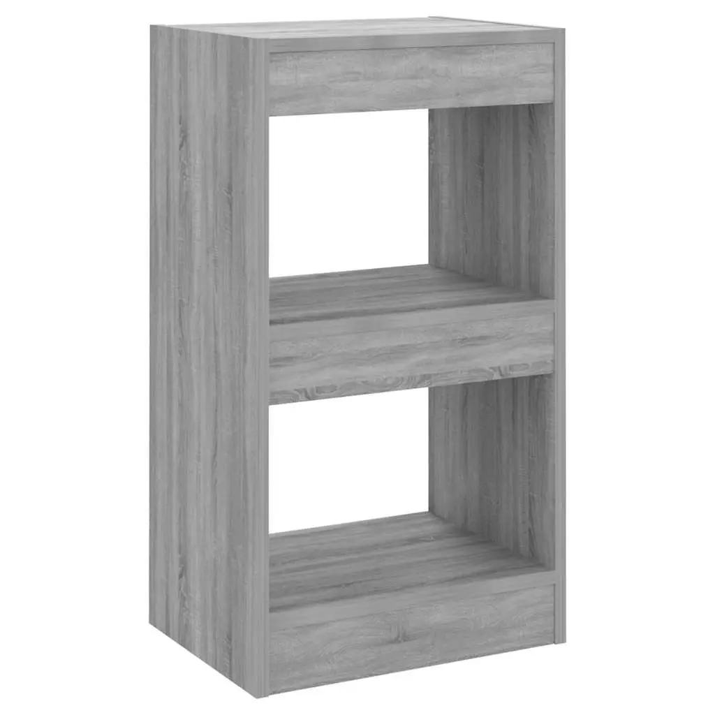 Bookcase Adjustable Shelves Grey Storage Display Organiser Room Divider 40 x 30 x 72 cm