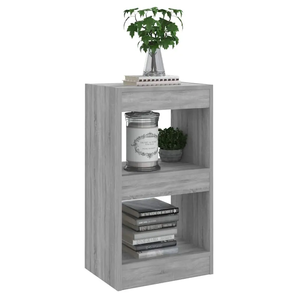 Bookcase Adjustable Shelves Grey Storage Display Organiser Room Divider 40 x 30 x 72 cm