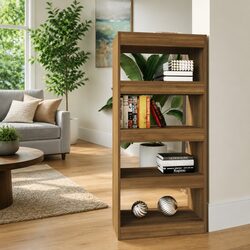 Engineered Wood Book Cabinet and Room Divider 60x30x135 cm