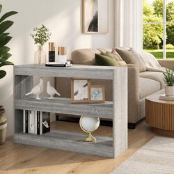 Grey Sonoma Storage Shelving Unit Room Divider 100x30x72cm