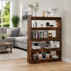 Storage Book Cabinet Room Divider in Brown