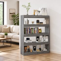 Sturdy Grey Shelving Storage Unit and Room Divider