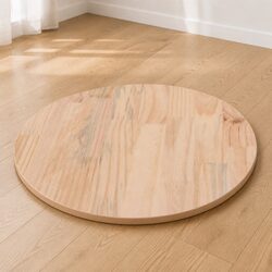 Round Solid Pinewood Table Top Ø30cm for Indoor Use