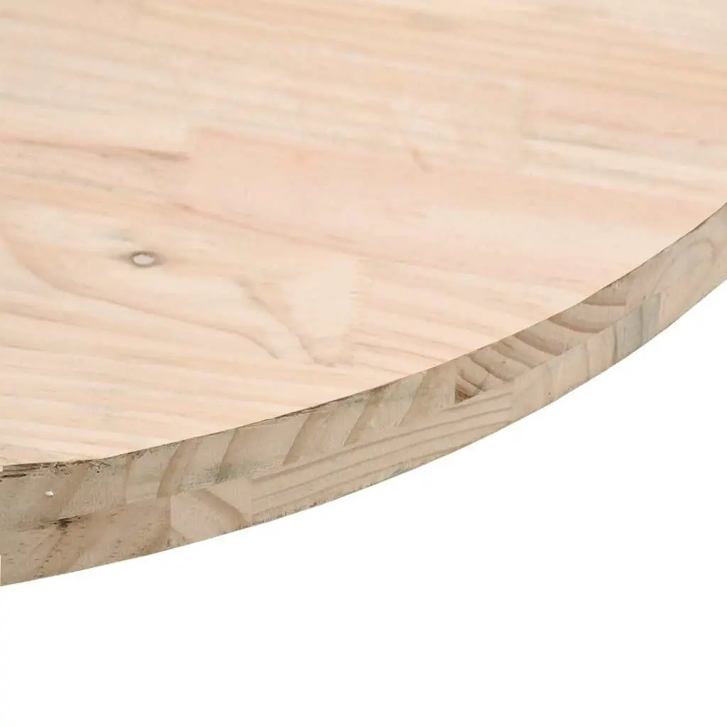 Round Solid Pinewood Table Top Easy to Clean Ø40cm Brown