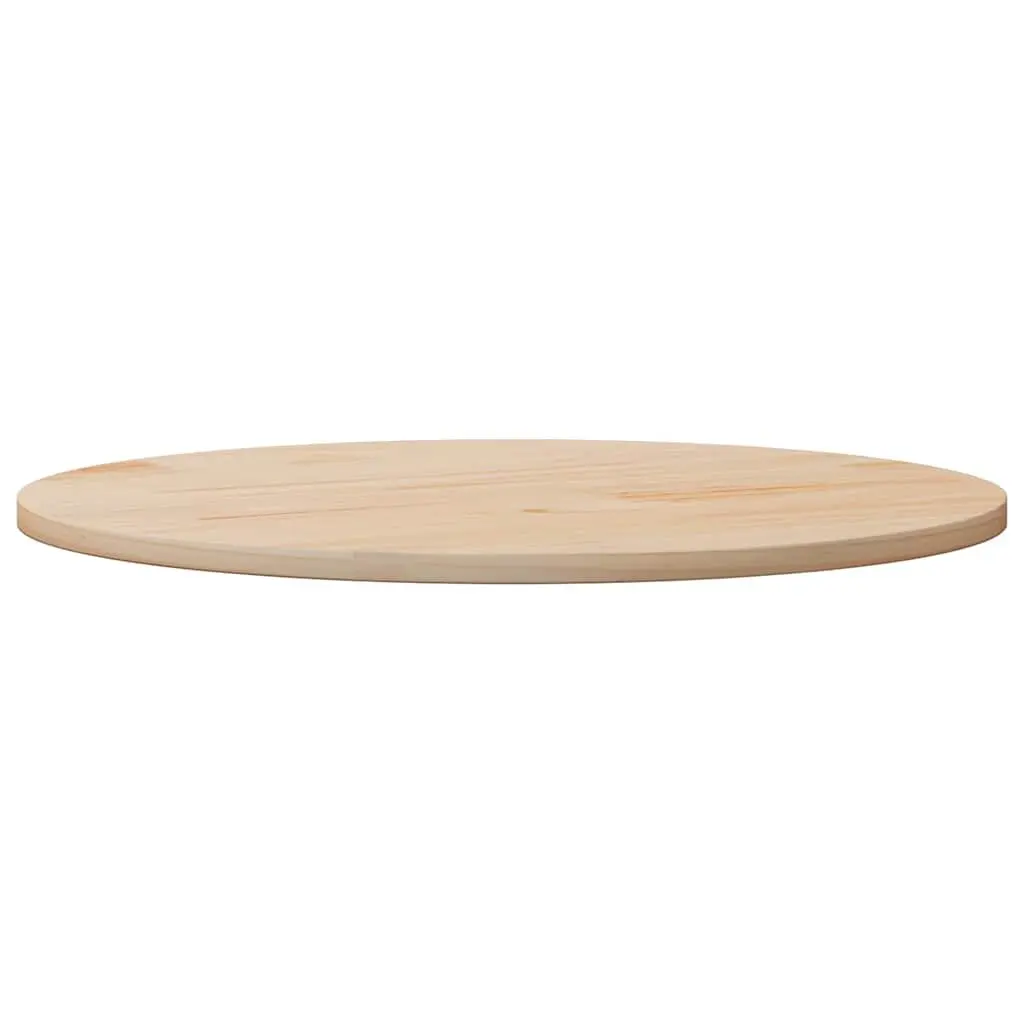 Round Table Top Solid Pinewood Ø90cm Brown
